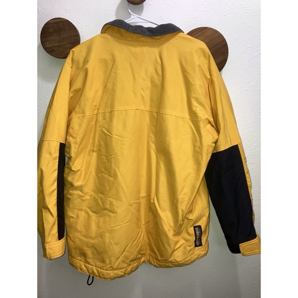 Abercrombie&Fitch Mens Yellow Fleece Lined Jacket Size Small Rare 1990s *Flaw